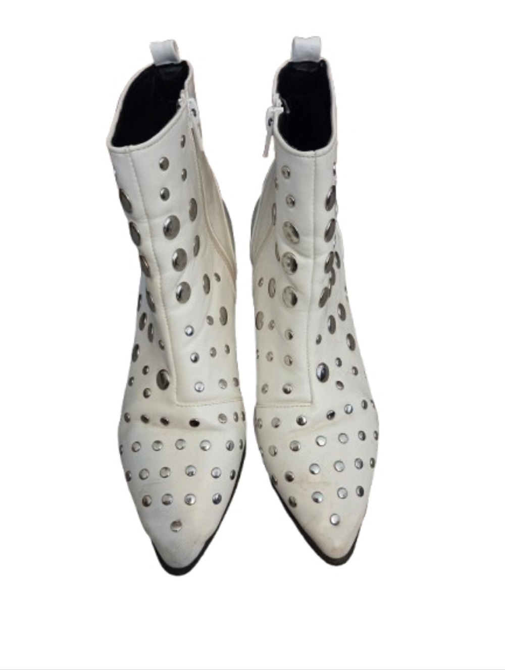 Qupid Shoes Women's Studded Pointy Toe Ankle Boots Size 7/7.5 Party Festival